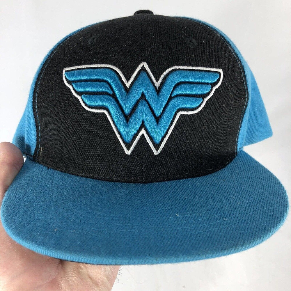 Wonder Woman Six Flags Hat Cap Souvenir Snapback Baseball Black Blue Adjustable - Picture 16 of 16